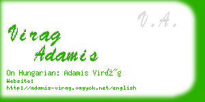 virag adamis business card